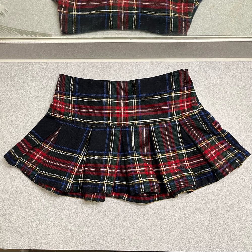 Vintage Y2K Abercrombie & Fitch 2000s Plaid Pleated Mini Skirt